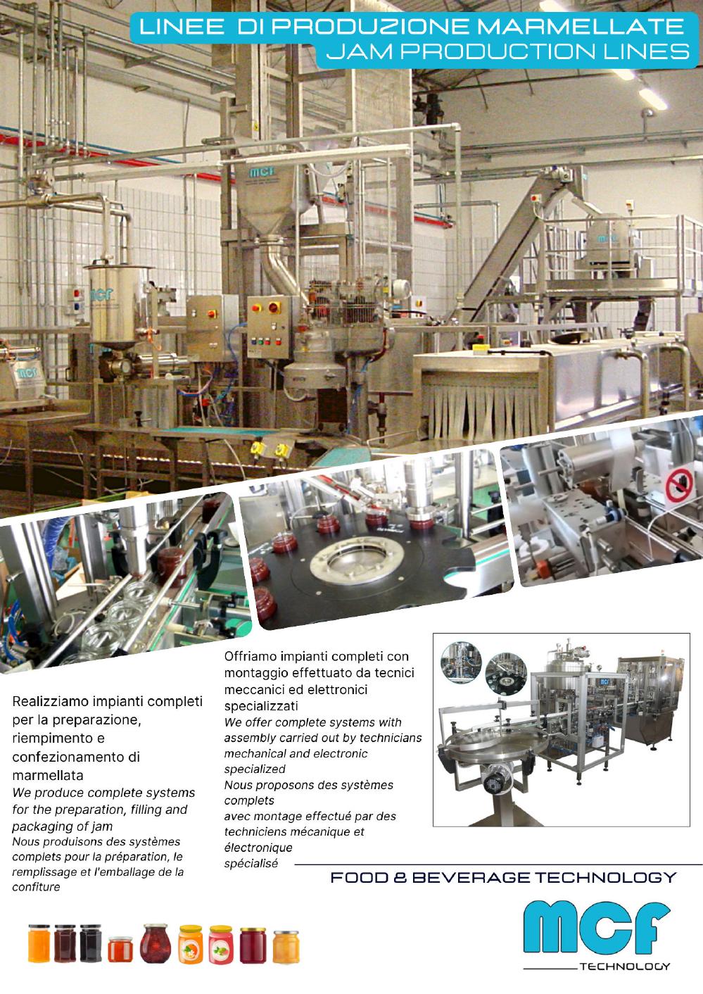 Linea di produzione marmellate e confetture